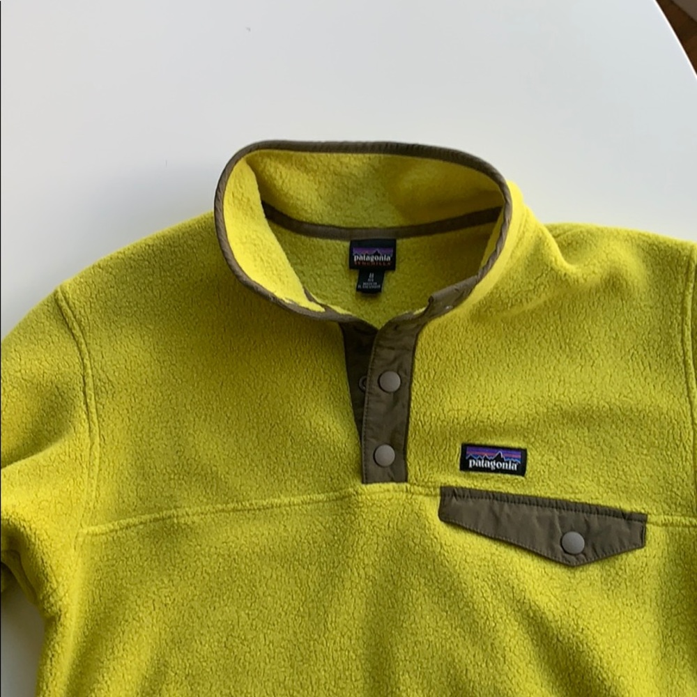 Cute chartreuse pat ego is fleece pullover